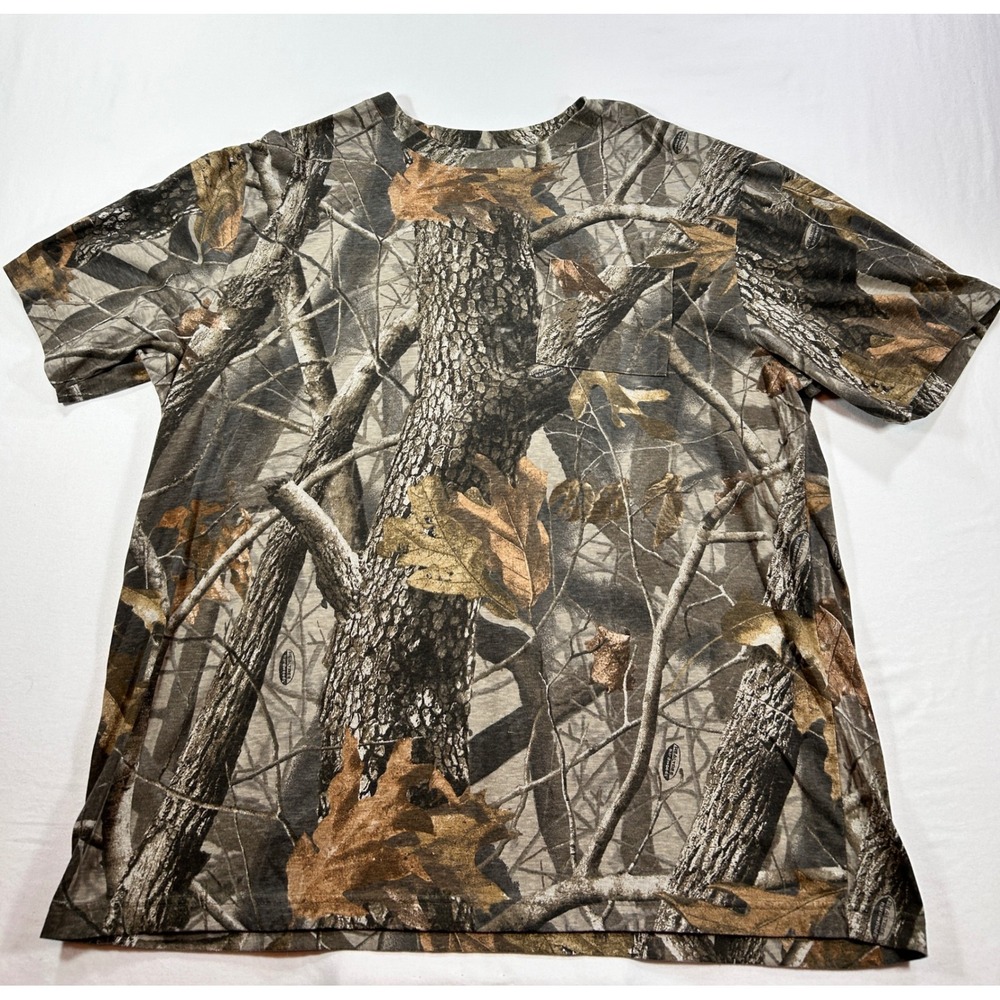 Winchester Rugged Sportsman Camo Pocket T-Shirt Mens XL Real Tree Hunting Tee